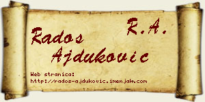 Radoš Ajduković vizit kartica